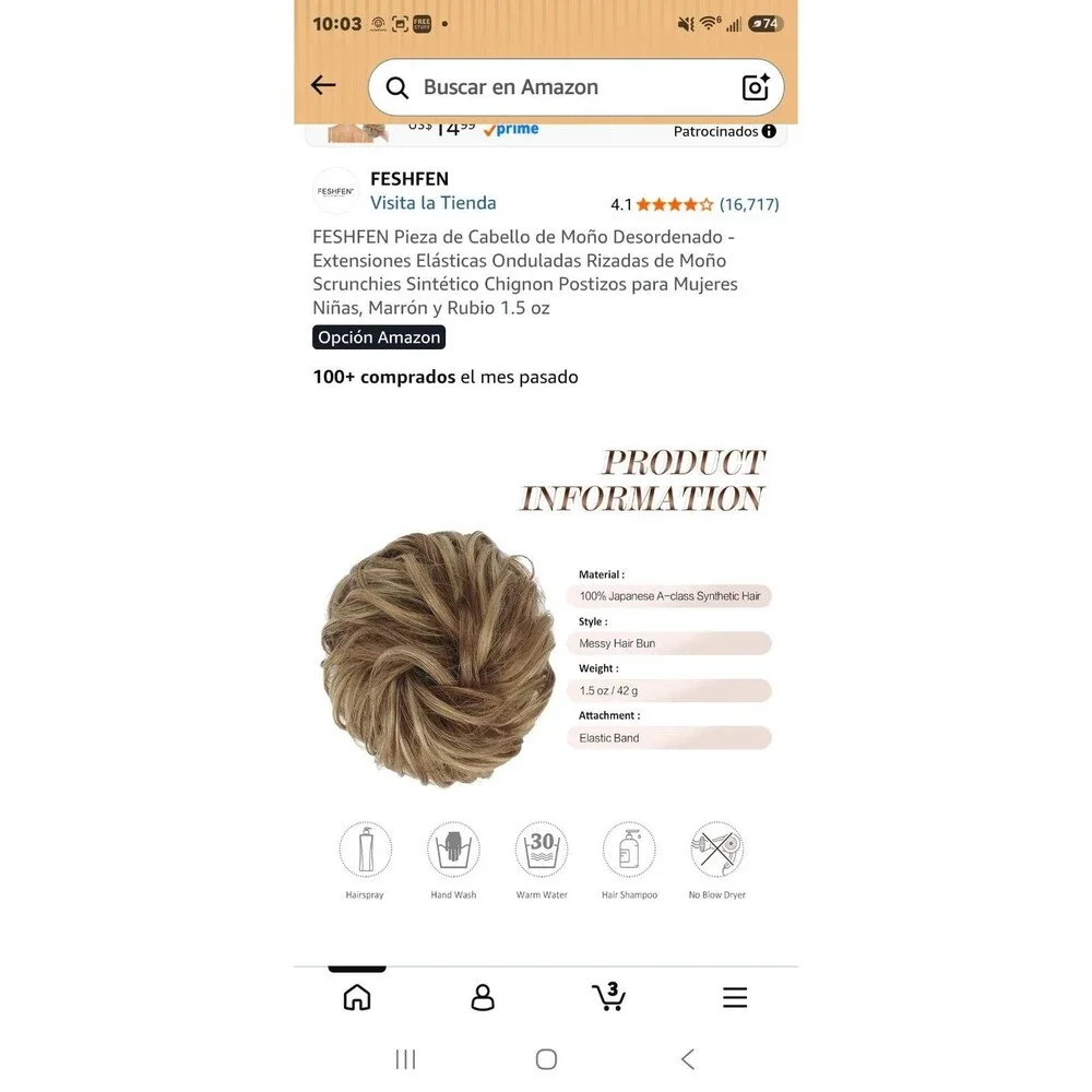 2 Pack Messy Bun Hair Scrunchie – Curly Synthetic Hair Bun Extensions for Women,